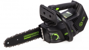 Одноручная цепная пила аккумуляторная Greenworks GD40TCS 40V (25 см) c 4 А.ч. АКБ и ЗУ, арт. 2003807UB