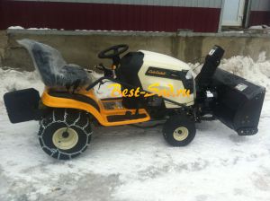 Садовый трактор Cub Cadet LTX 1045 snow blower - 13WX91AT010 + роторный снегоуборщик + цепи на колеса + разбрасыватель + набор грузов