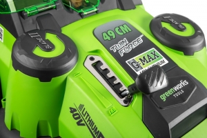 Газонокосилка Greenworks G40LM49DBK4 40V (49 см) с АКБ 6 А/ч и ЗУ, арт. 2500207UF