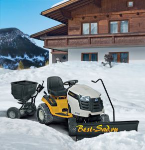 Садовый трактор Cub Cadet LTX 1045 snow blower - 13WX91AT010 + роторный снегоуборщик + цепи на колеса + разбрасыватель + набор грузов